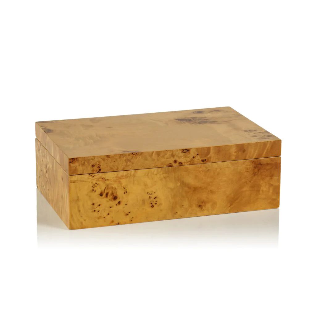 Leiden Burl Wood Design Box - Large | Burke Decor