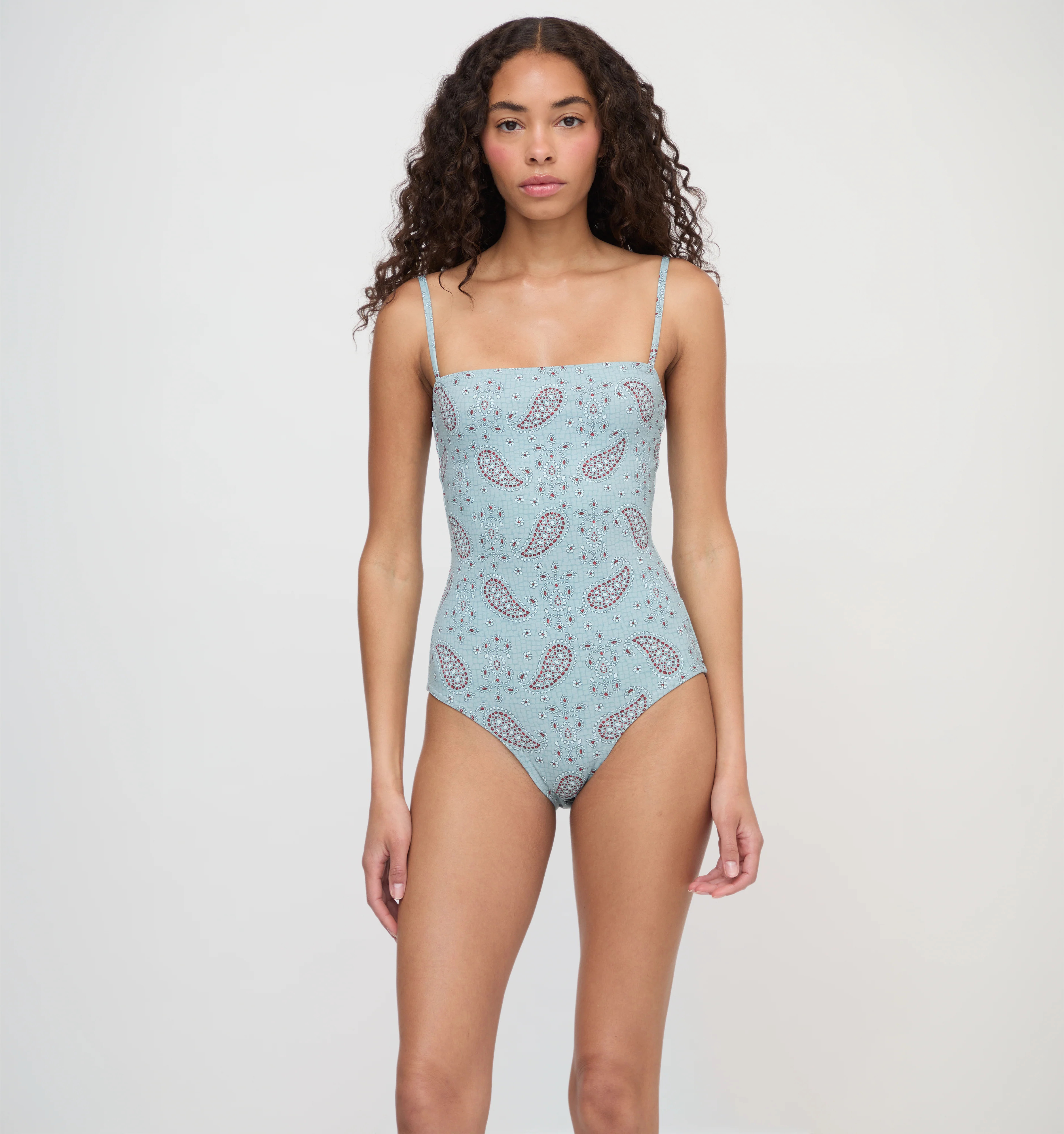 The Giana One Piece | Dusty Blue Gemstone Mosaic Scarf / XS | Hill House Home | Hill House Home US