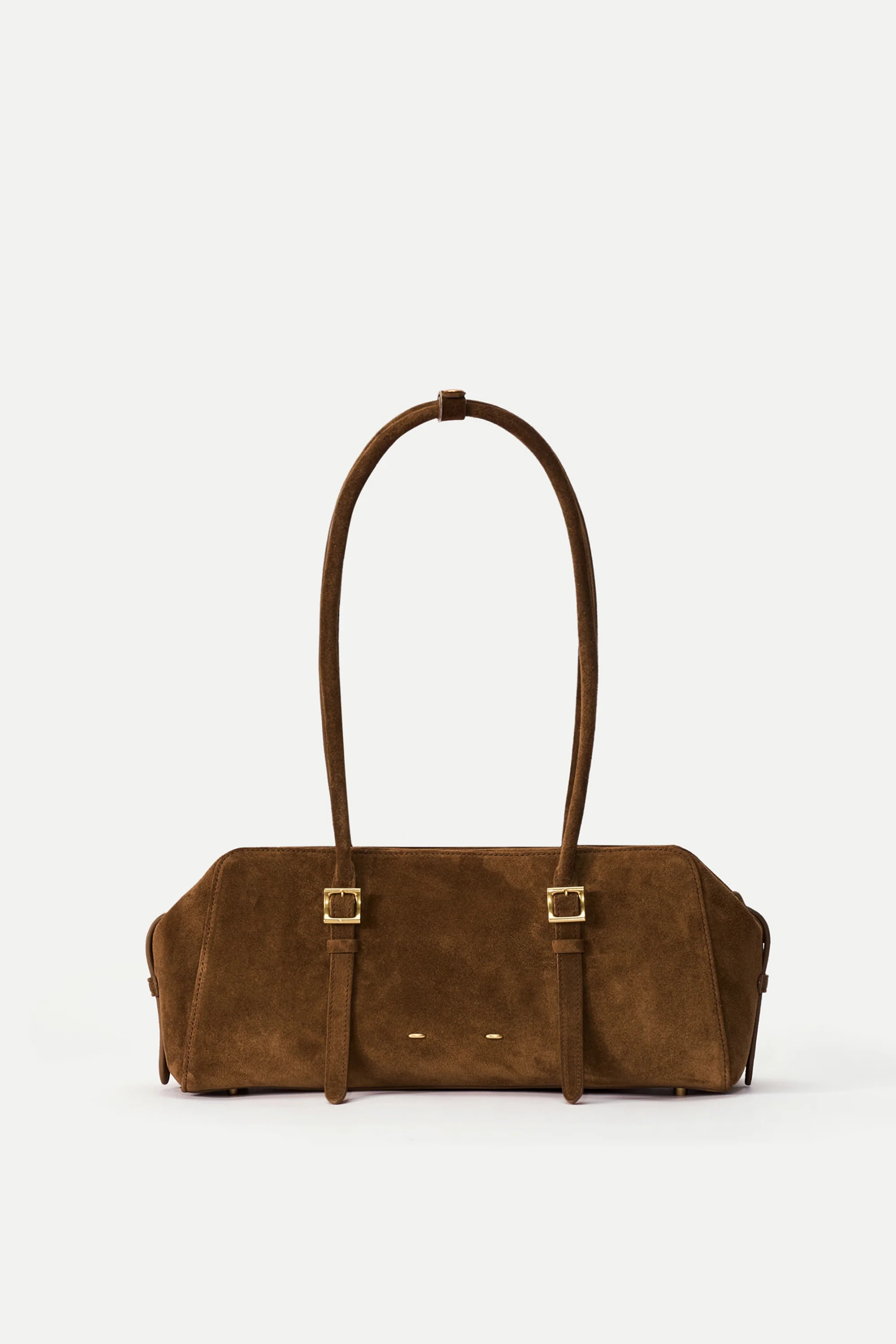 Monti East West Shoulder Bag in Suede Calfskin | Fabrique