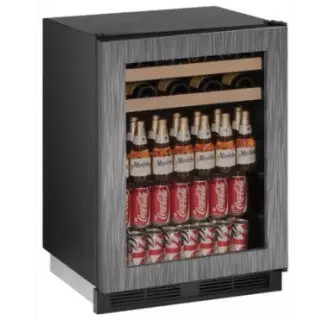 U-Line U-1224BEVINT-00B Panel Ready Glass Frame 24 Inch Wide 105 Can Capacity Beverage Center wit... | Build.com, Inc.
