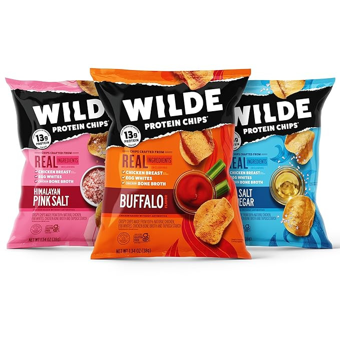 WILDE Protein Chips Variety Pack, Protein Snacks, Keto Chips, Made with Real Ingredients, 1.34oz ... | Amazon (US)
