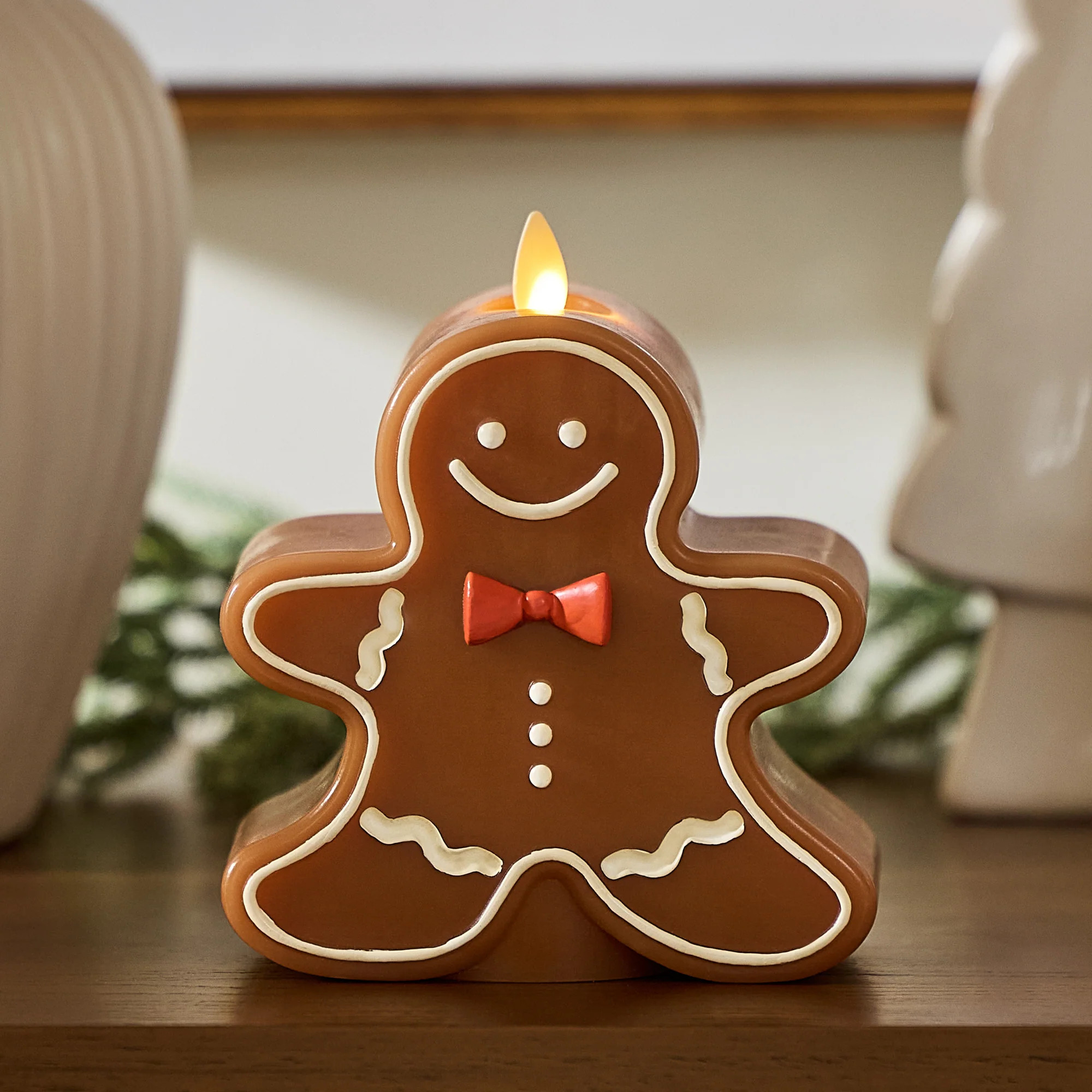 Gingerbread Boy Flameless Candle | Luminara