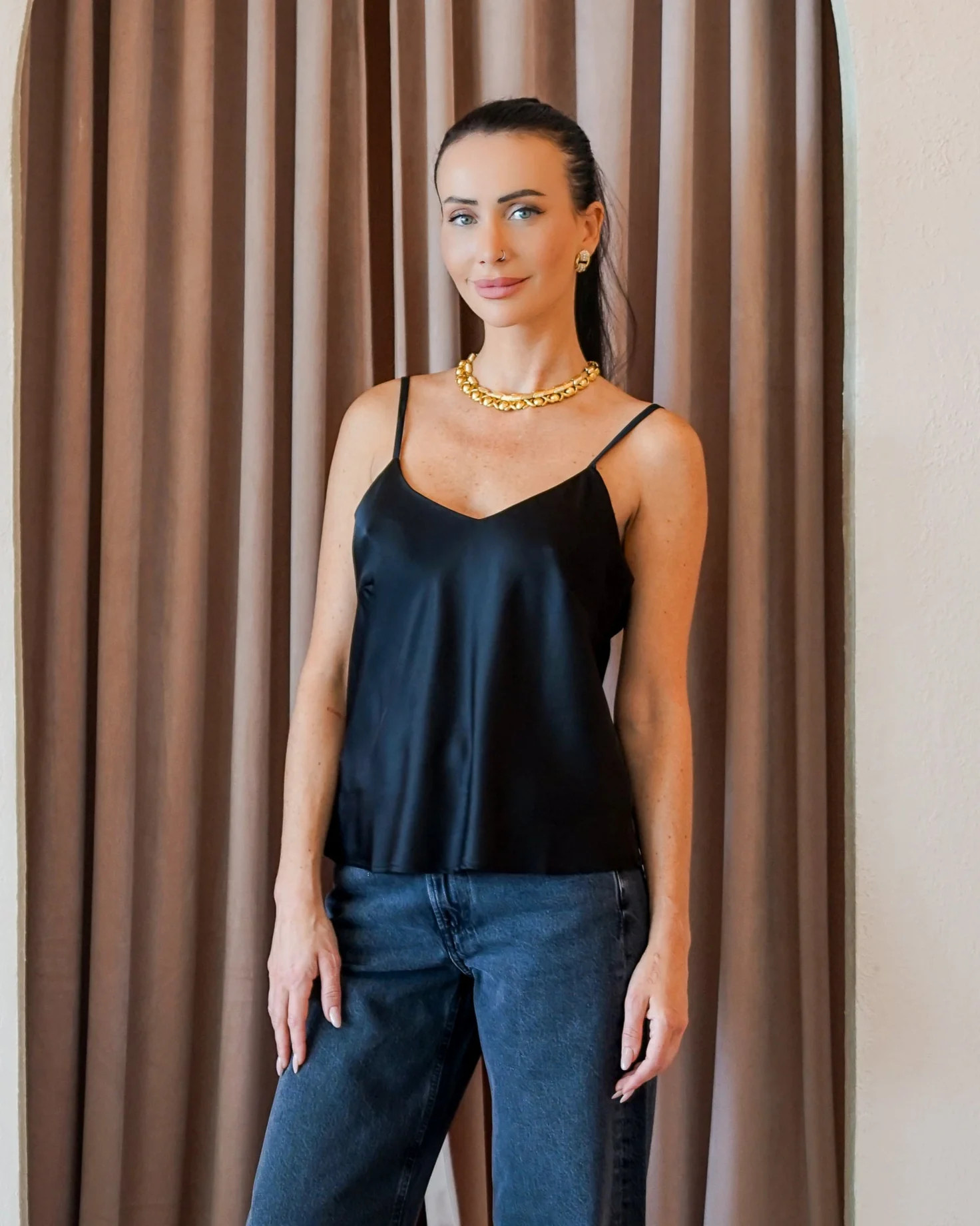 Basic Cooper Cami Black | Care Tucker