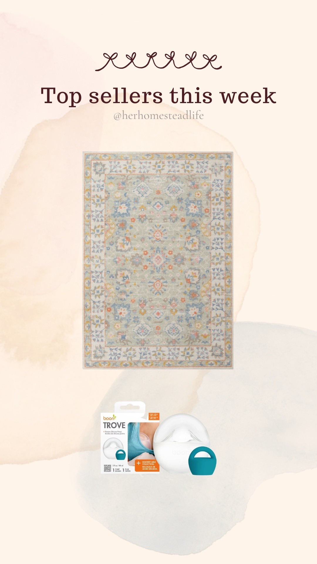 Top sellers this week on my LTK! Woven area rug and the boon trove milk collector! 

#LTKmomlife #LTKHome