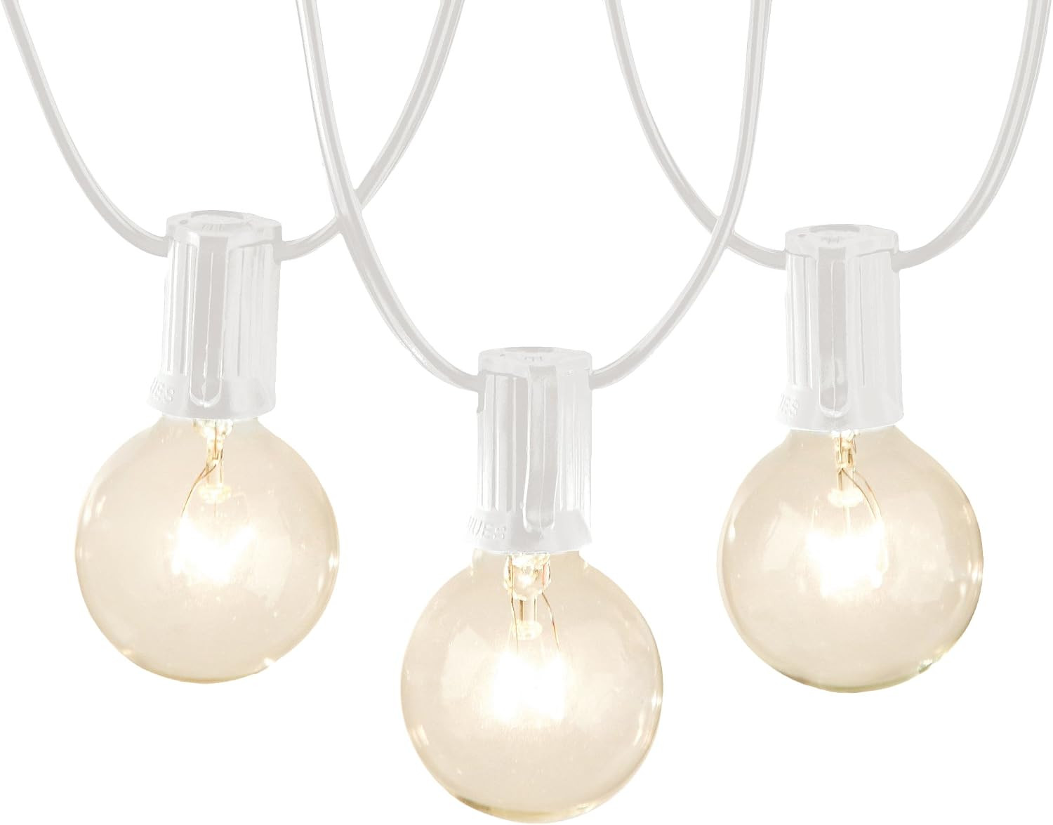 Amazon Basics Patio String Light, 50 Feet, White | Amazon (US)