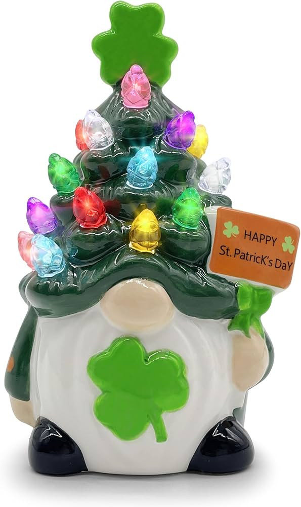 St Patricks Day Decorations, St Patricks Day Decor, St Patricks Day Gnomes, Lighted Small St Patr... | Amazon (US)
