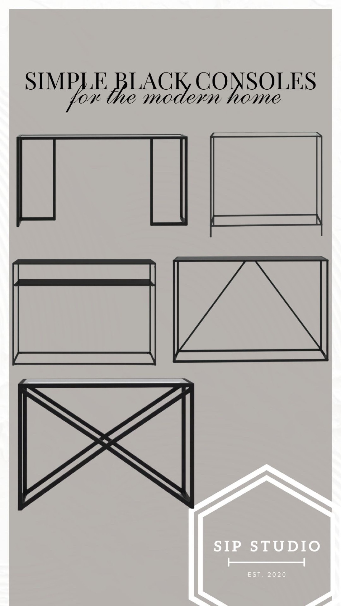 Simple black consoles for the modern home curated by Sip Studio

#LTKstyletip #LTKHoliday #LTKhome
