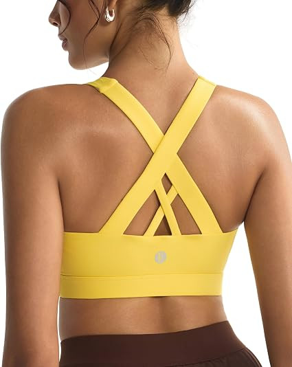 RUNNING GIRL Sports Bras for Women,Padded Strappy Sports Bras Criss-Cross Back Medium Support Spo... | Amazon (US)
