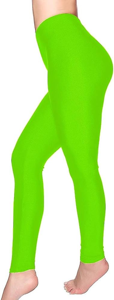Romastory Women's Stretched Shiny Sports Leggings Mid-Waist Elastic Pants Shining Leggings Tights | Amazon (US)