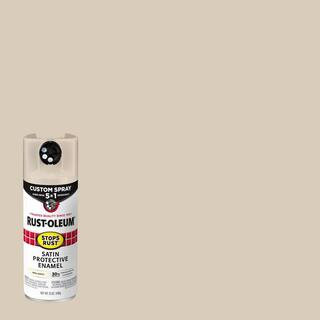 Rust-Oleum Stops Rust 12 oz. Custom Spray 5-in-1 Satin Shell White Spray Paint 376875 - The Home ... | The Home Depot