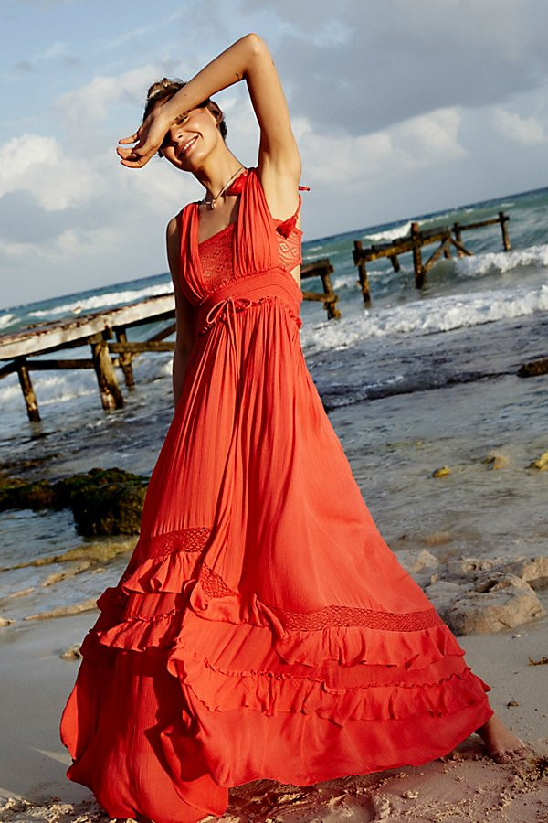 Santa Maria Maxi Dress by Endless Summer at Free People, Passionfruit, XS | Free People (Global - UK&FR Excluded)