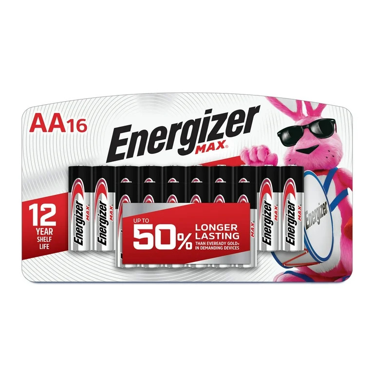 Energizer MAX (16 Pack), Double A Alkaline Battery - Walmart.com | Walmart (US)