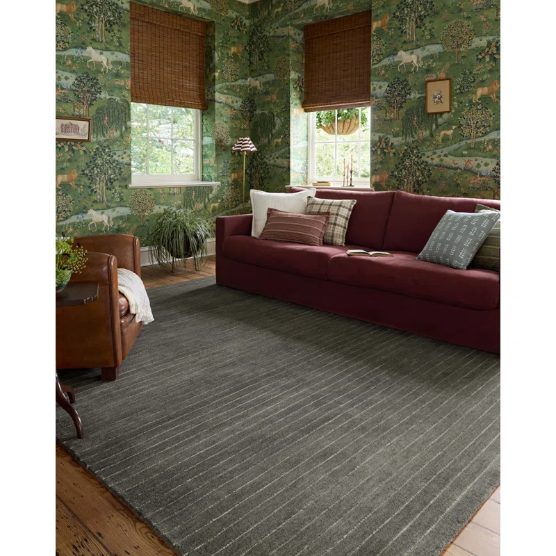 Chris Loves Julia x Loloi Henry Charcoal / Ivory Area Rug | Wayfair North America