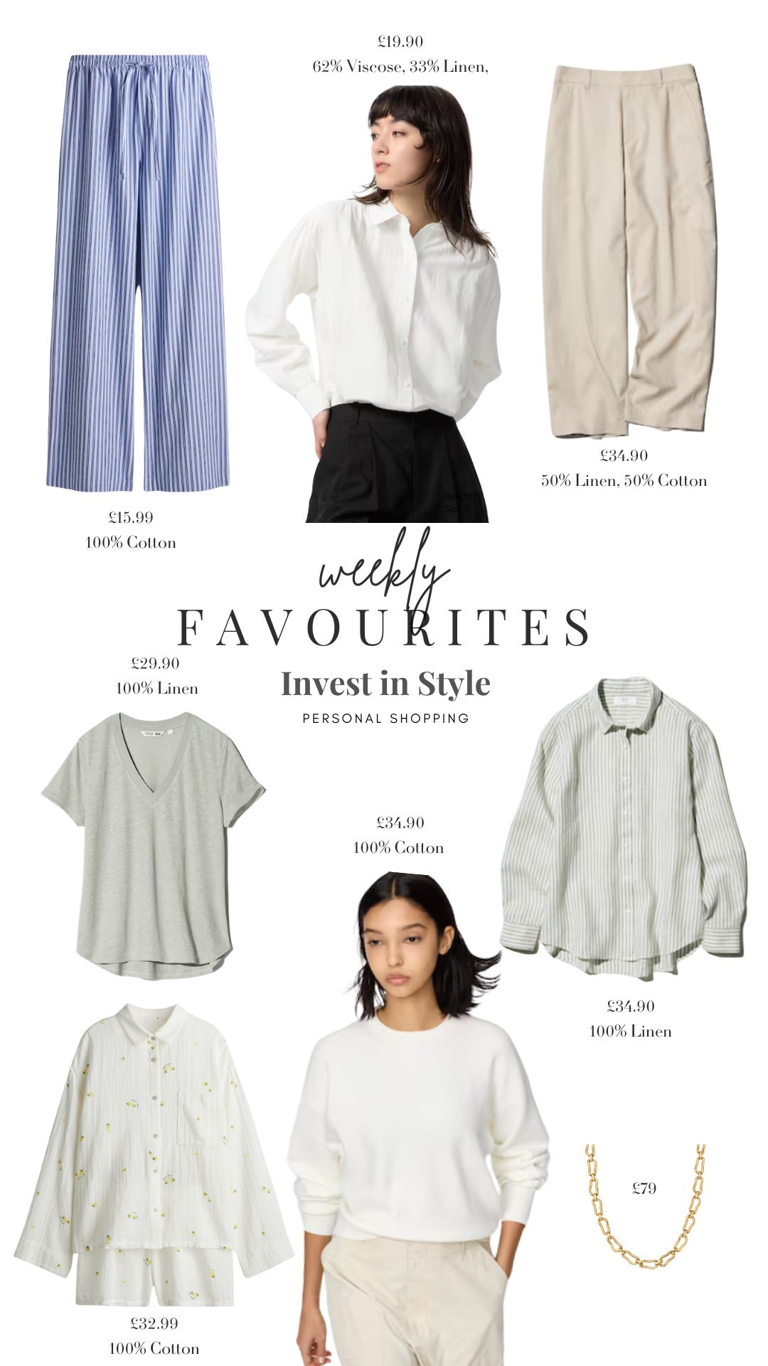 Weekly favourites💗 

Use code CLARE25 for 25% off Abbott Lyon jewellery 

Summer Style, Summer Outfit Inspiration, Pajamas, Holiday Style, Holiday Inspiration, Holiday Staples, Drawstring Trousers, Sage Shirt, Knitwear  

 

#LTKeurope #LTKsummer #LTKuk