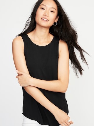 Luxe High-Neck Swing Tank for Women | Old Navy (US)