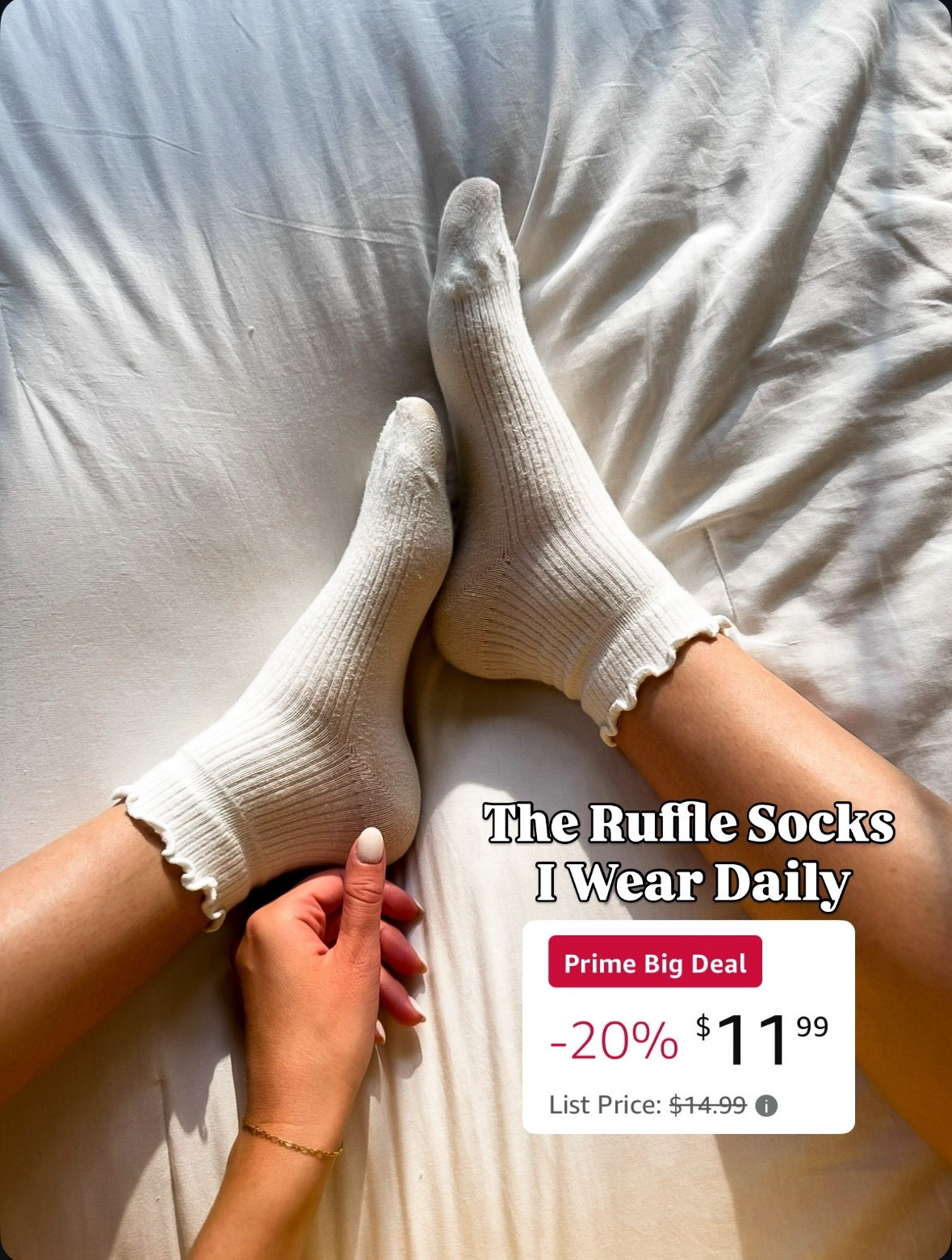 Ruffle socks I wear every single day! Grabbing more while on sale for prime day!

#LTKSaleAlert #LTKStyleTip #LTKFindsUnder50