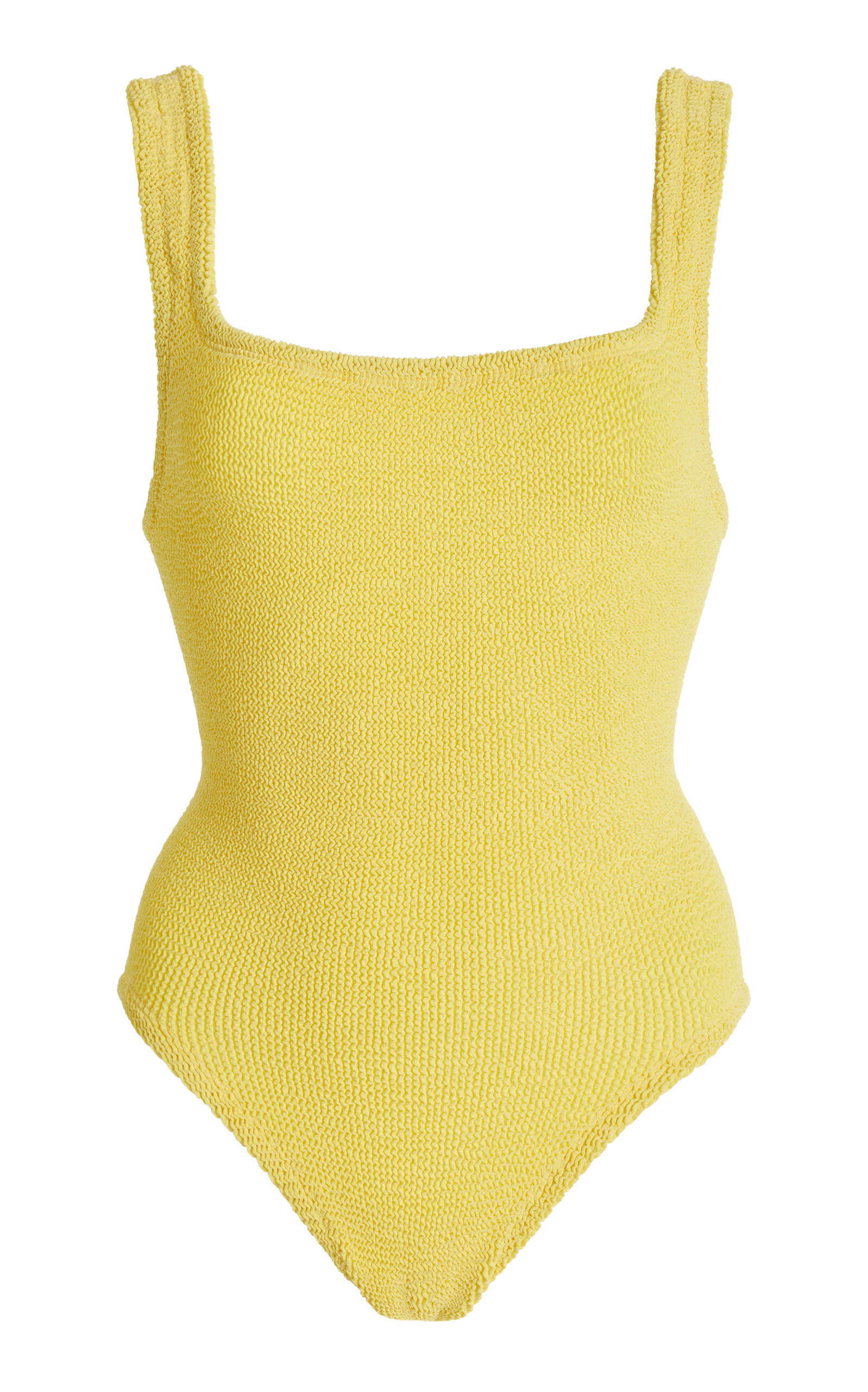 Square-Neck Seersucker One-Piece Swimsuit | Moda Operandi (Global)