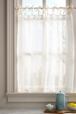 Lena Sheer Woven Café Curtains, Set of 2 | Anthropologie (US)
