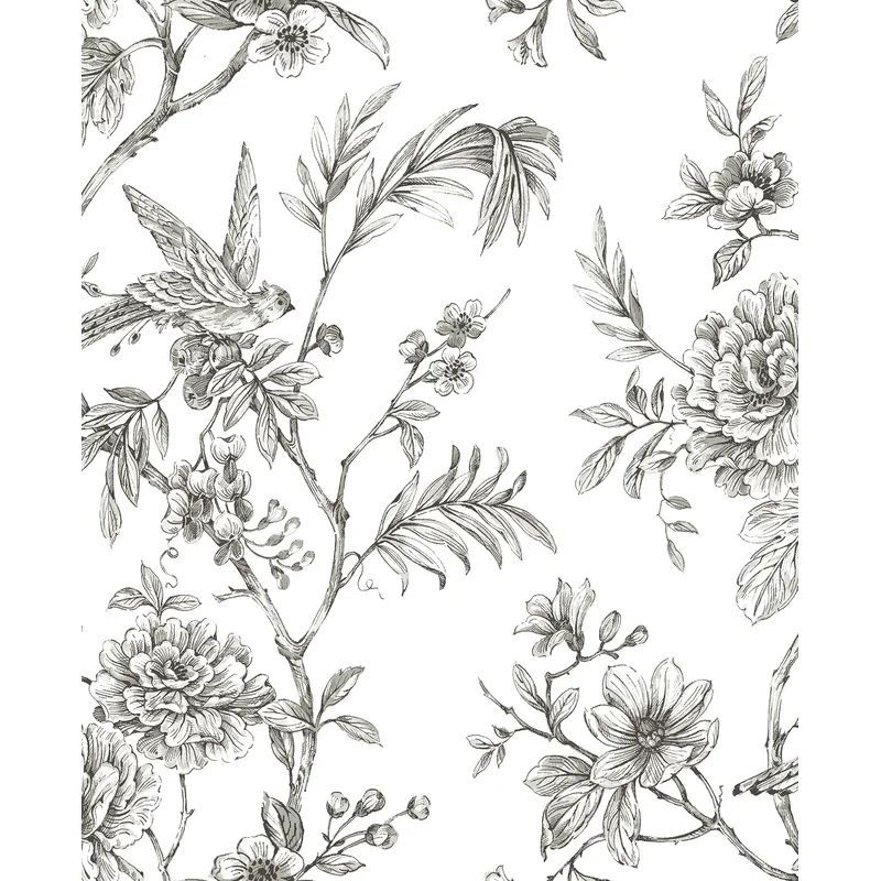 Feemster Peel & Stick Floral Wallpaper | Wayfair Professional