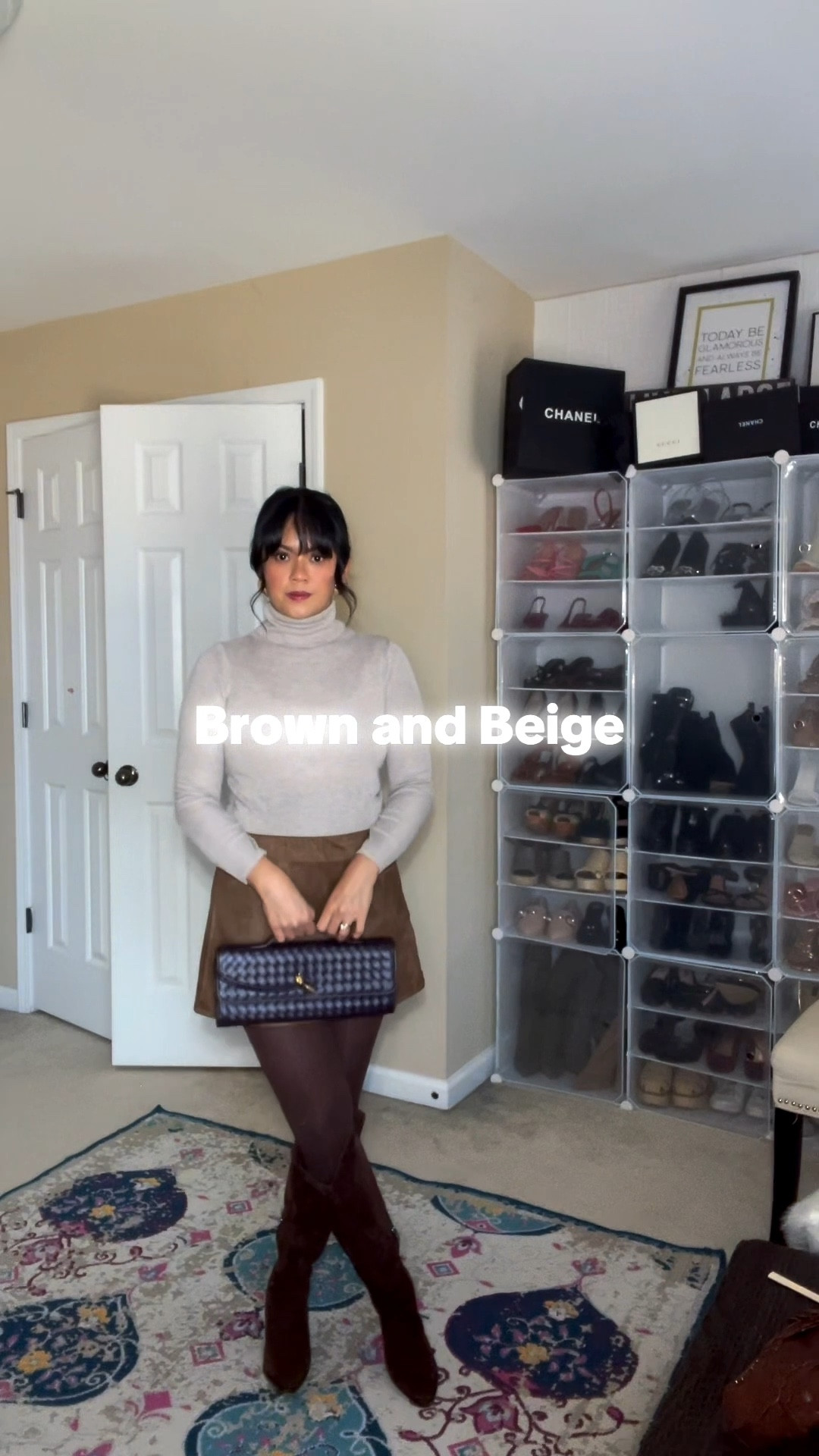 This one skort that I cannot stop wearing. Turtle neck and mocha brown tights. I like the Monochromatic look in general. It’s giving polish and chic. Size up because it’s very short. 

#LTKPetite #LTKOver40 #LTKStyleTip