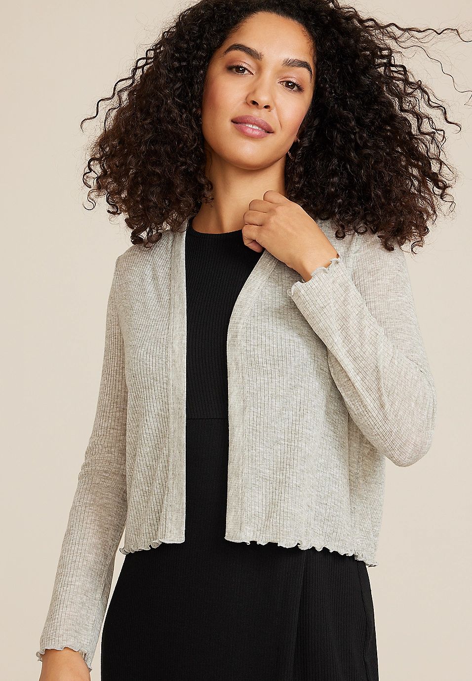 Paper Weight Open Front Cardigan | Maurices