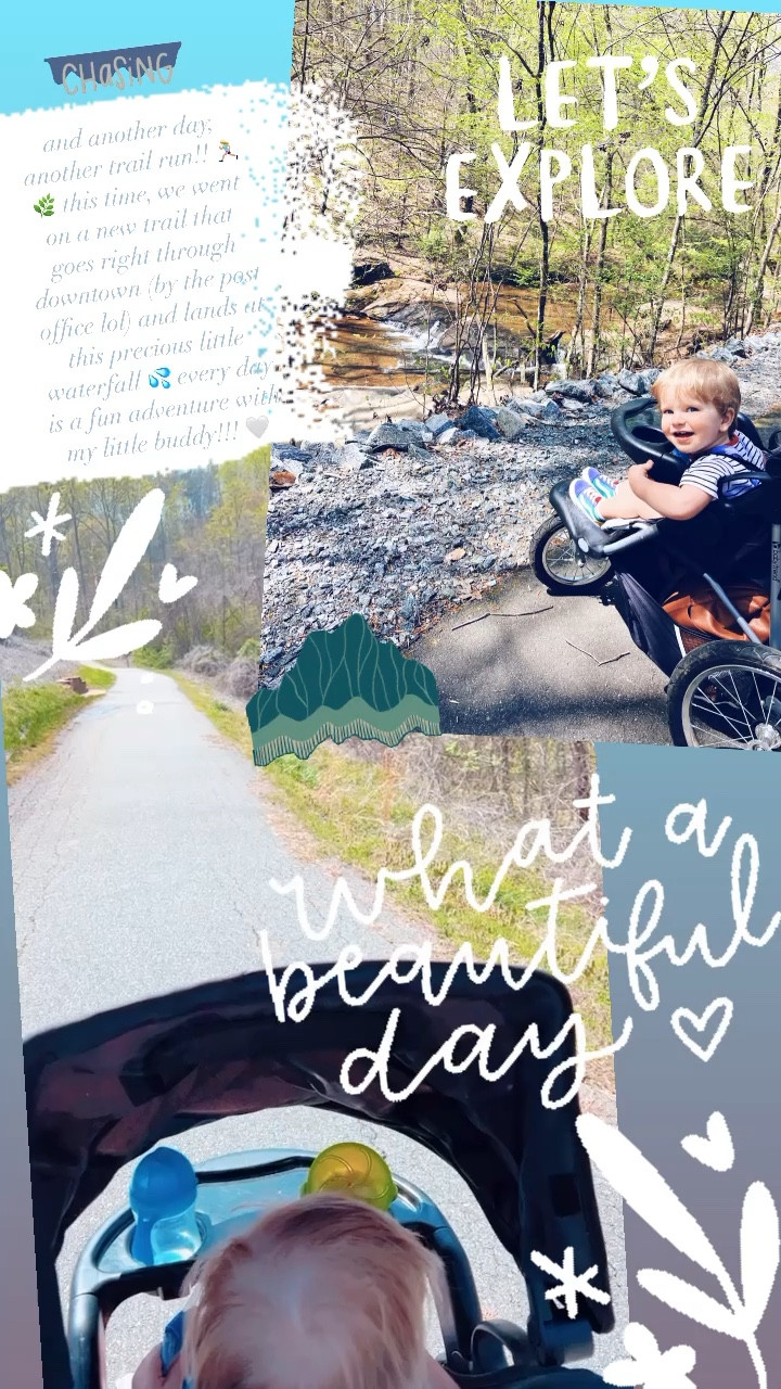 and another day, another trail run!! 🏃🏼‍♀️🌿 this time, we went on a new trail that goes right through downtown (by the post office lol) and lands at this precious little waterfall 💦 every day is a fun adventure with my little buddy!!! 🤍

#LTKbaby #LTKfamily #LTKfit