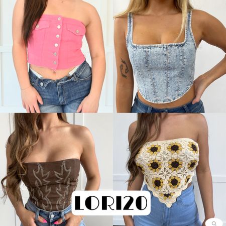 Cute & trendy strapless & corset style tops! LORI20 to save 



#LTKStyleTip #LTKSeasonal #LTKFestival