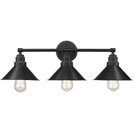 Bathroom Vanity Light Fixtures,Farmhouse Wall Sconce Industrial Kitchen Wall Lighting with Matte Bla | Amazon (US)