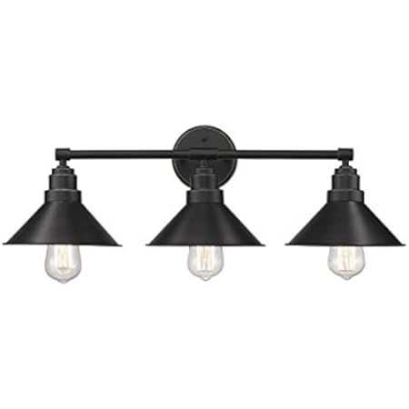 Bathroom Vanity Light Fixtures,Farmhouse Wall Sconce Industrial Kitchen Wall Lighting with Matte Bla | Amazon (US)