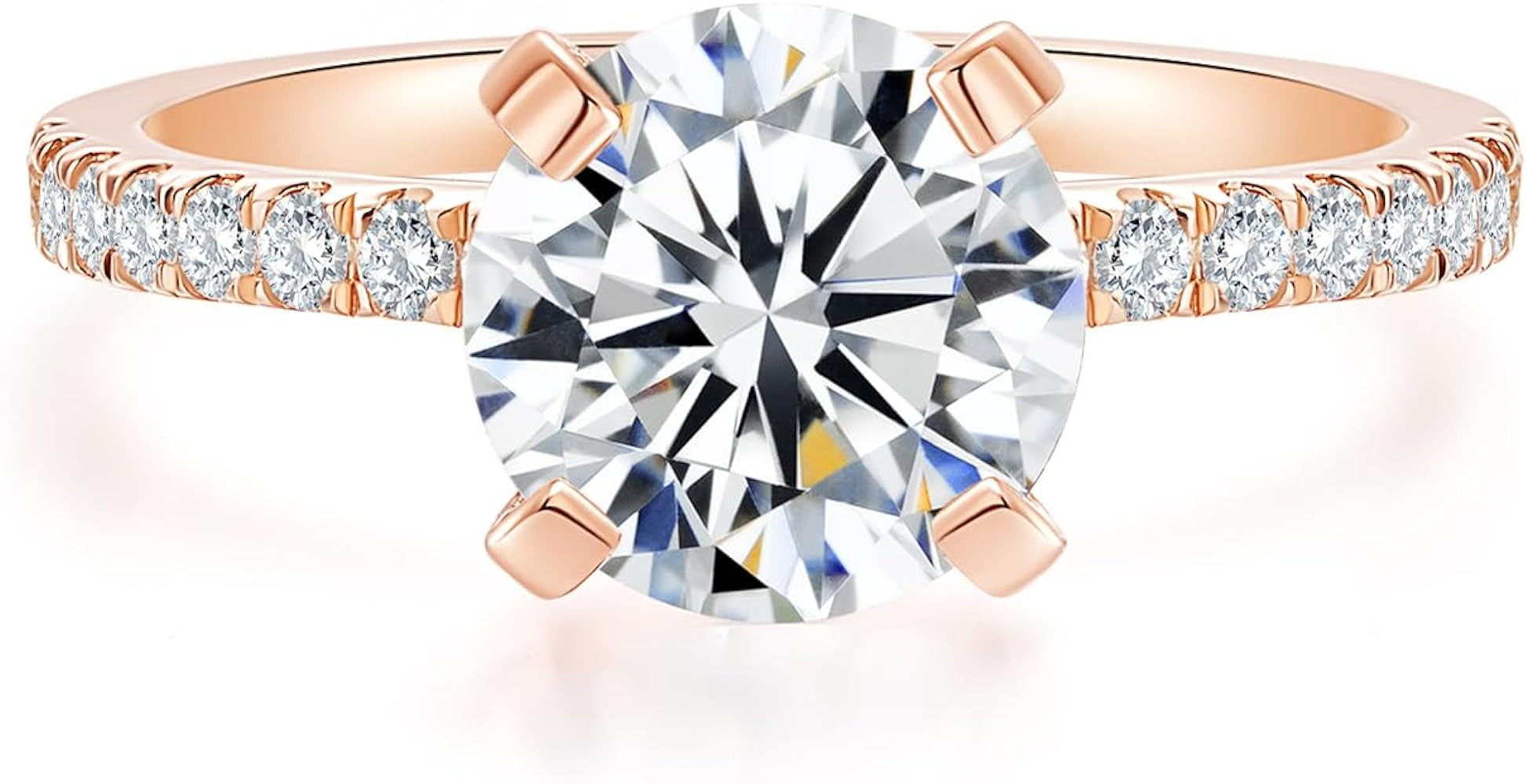 IMOLOVE Moissanite Engagement Ring D Color VVS1 Clarity Moissanite Engagement Rings for Women Wed... | Amazon (US)