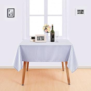 Deconovo Stripe Pattern Table Cloth Water Resistant and Spill Resistant Table Cover Square Nordic... | Amazon (US)