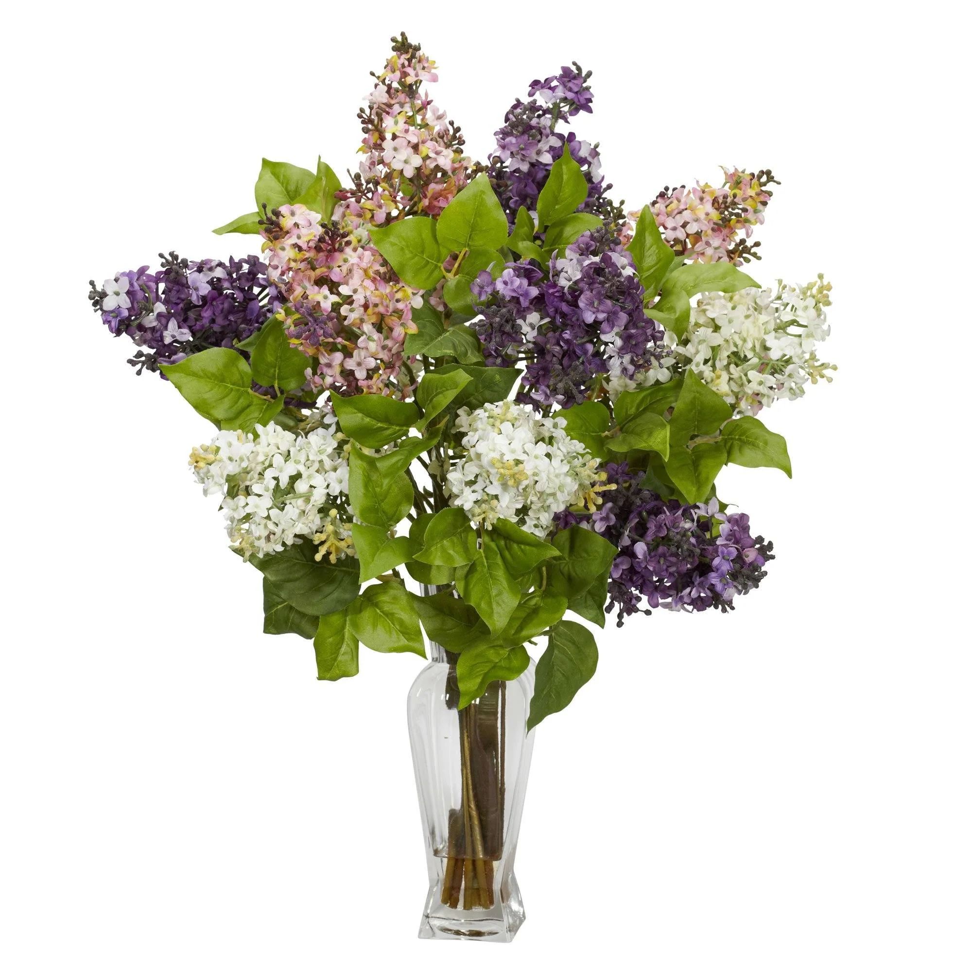Lilac Silk Flower Arrangement | Nearly Natural