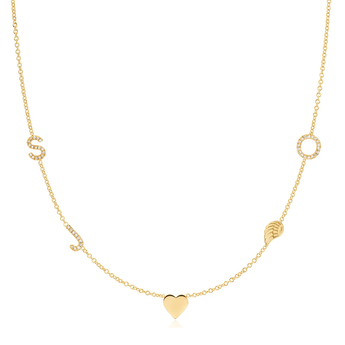 Custom Gold Necklace - 5 Letters | Maya Brenner