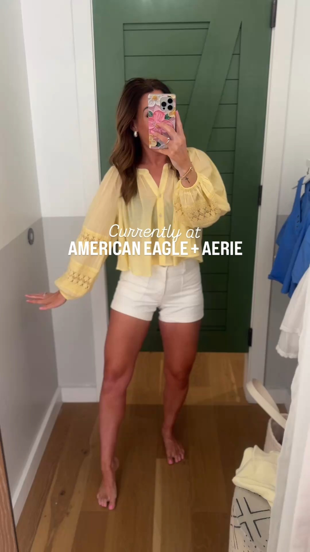 American Eagle/Aerie! 
Wearing small in the dresses, 0 in the shorts (I always size down at AE) I’m usually a 2, XS in the yellow top, and S in the other tops! 

#LTKStyleTip #LTKFindsUnder50
