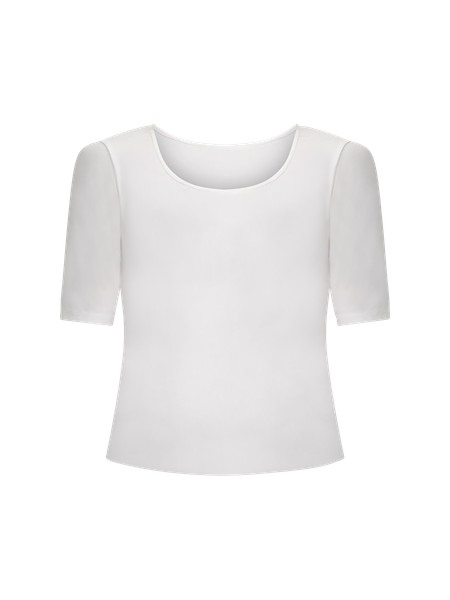Scoop Neck Elbow Sleeve Tee | Ann Taylor