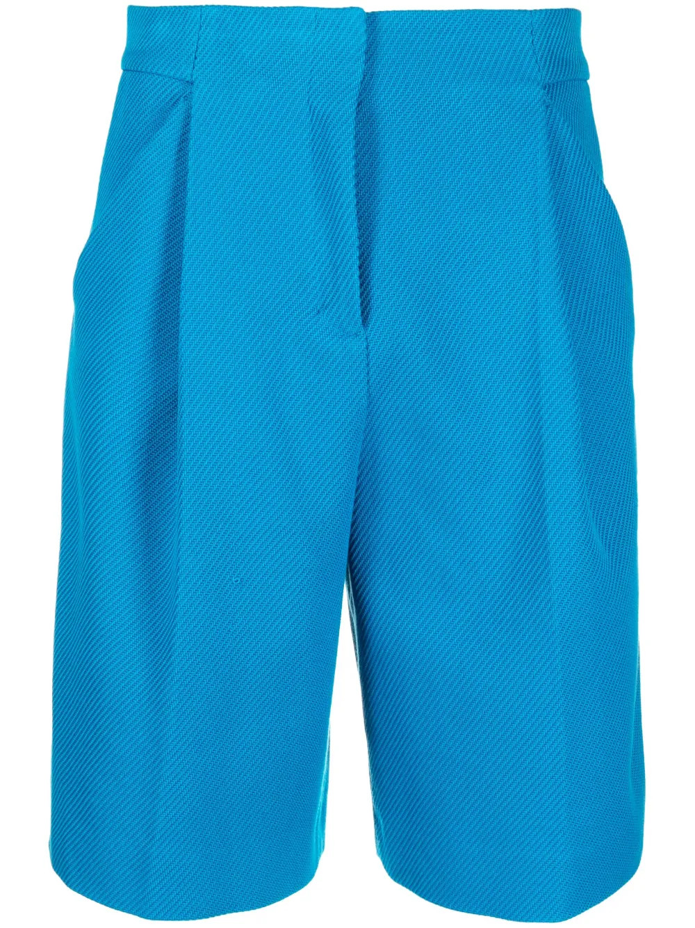 pleated twill bermuda shorts | Farfetch Global