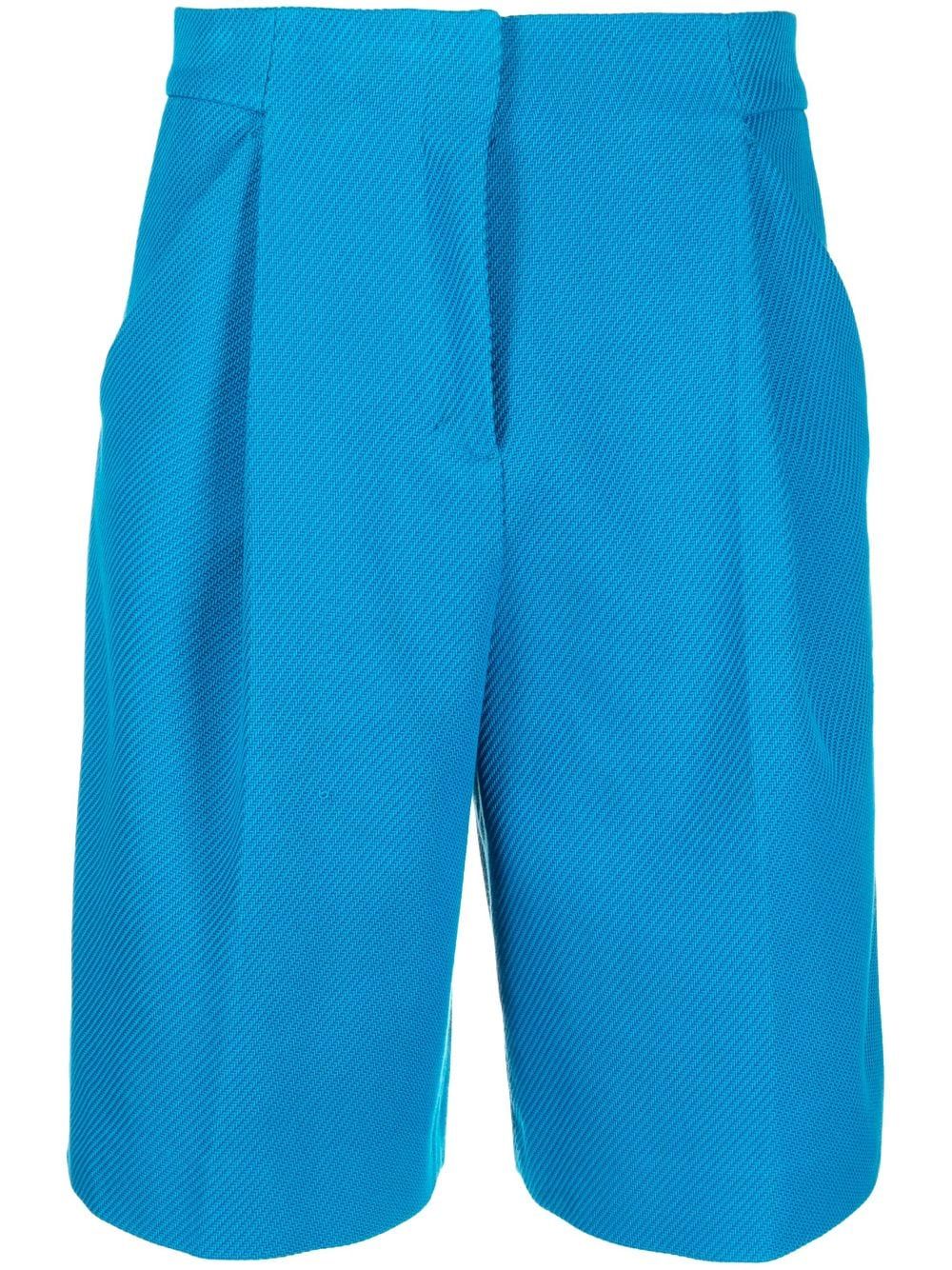 pleated twill bermuda shorts | Farfetch Global