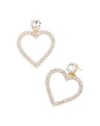 Big Heart Cubic Zirconia Open Drop Earrings in 14K Gold Plated - Exclusive | Bloomingdale's (US)
