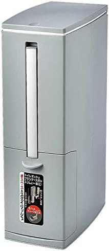 Slim Plastic Trash Can 2.1 Gallon,Trash can with Toilet Brush Holder,8 Liter Garbage Can with Pre... | Amazon (US)