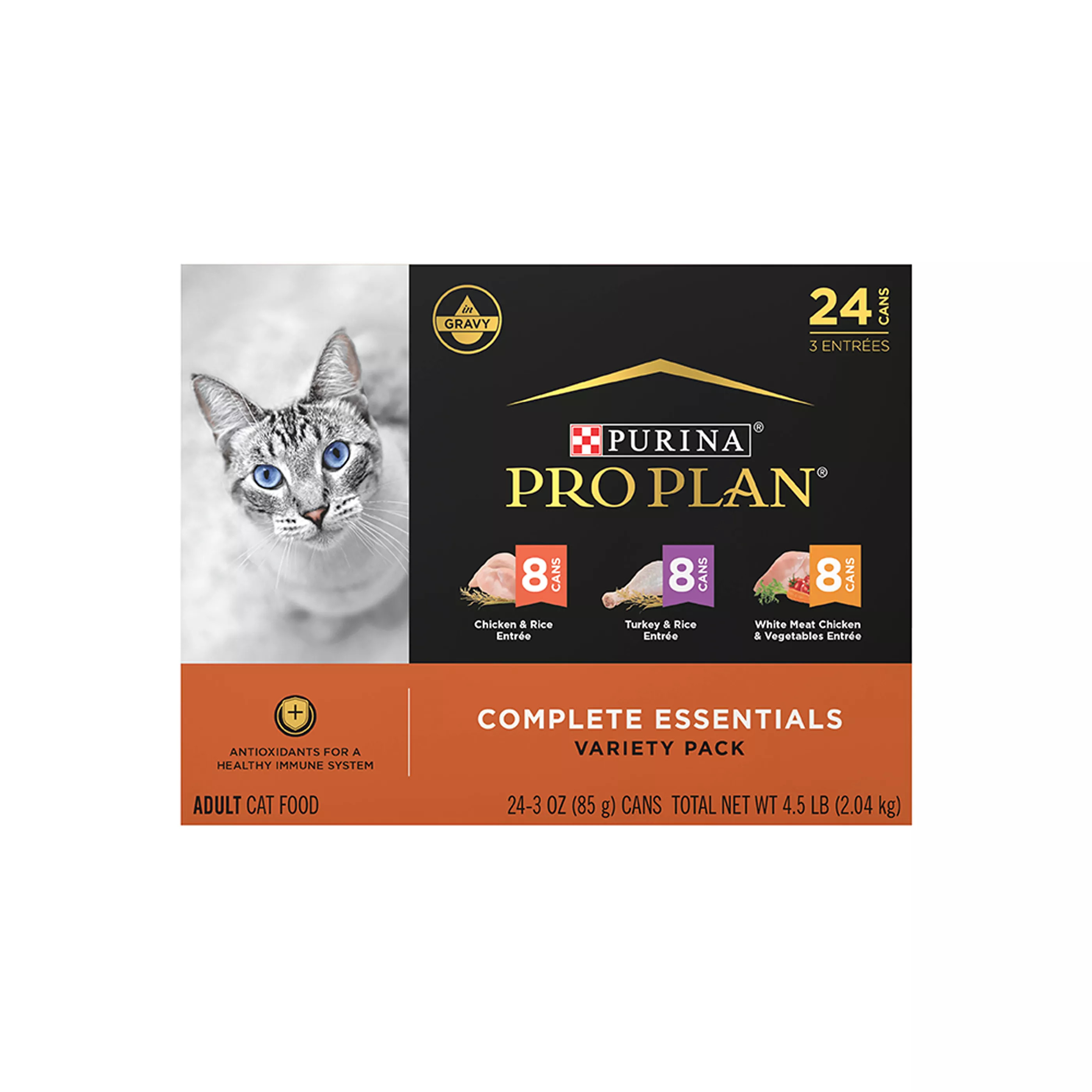 Purina Pro Plan Complete Essentials Adult Wet Cat Food - Variety Pack, 24 CT, 72 OZ | PetSmart