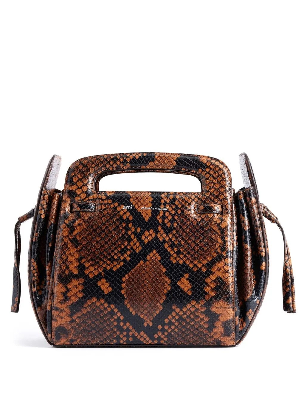 AMI Paris Trapeze snakeskin-print Tote Bag - Farfetch | Farfetch Global