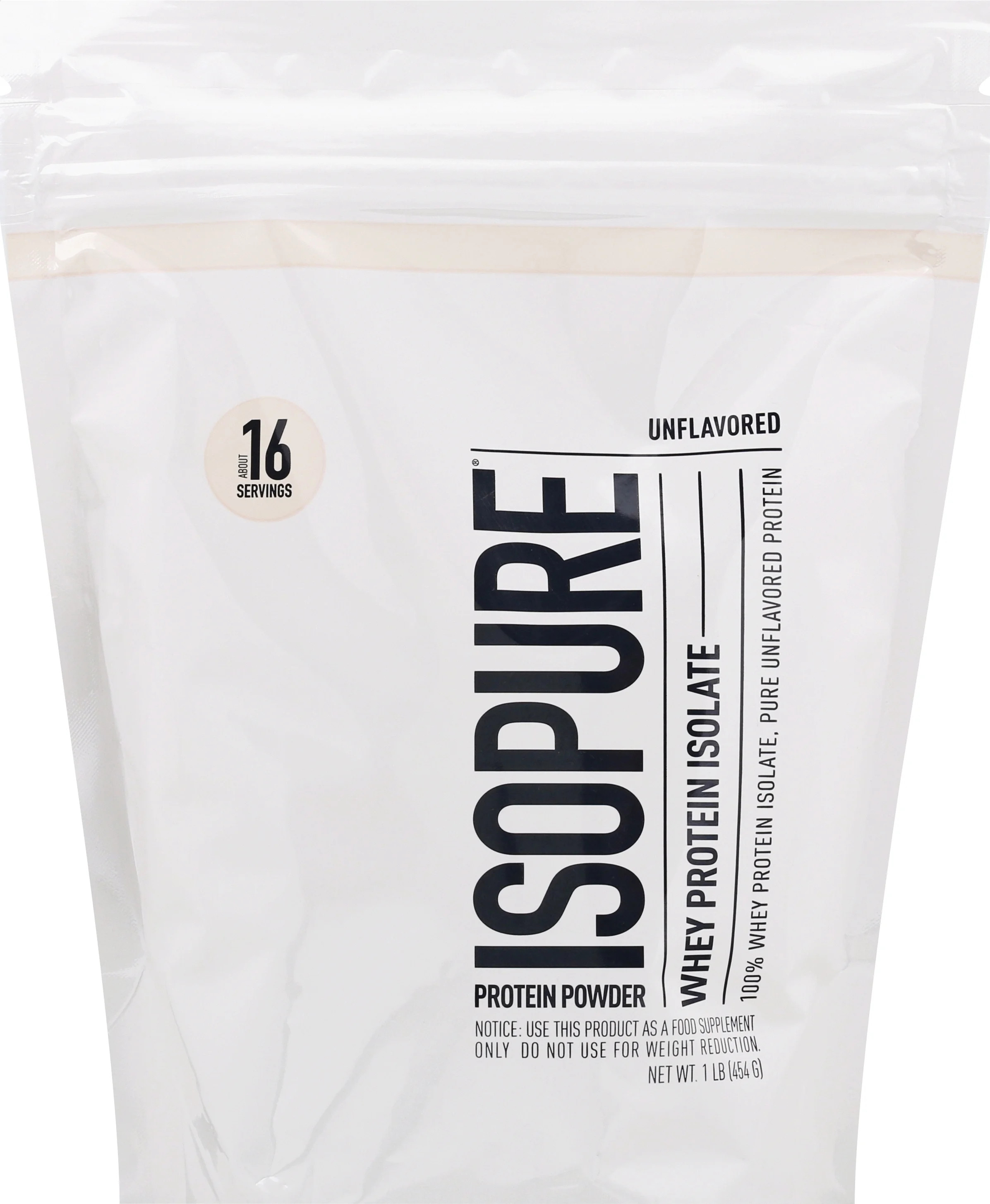 Isopure, Zero Carb 100% Whey Protein Isolate, 25g Protein Powder, Unflavored, 1 lb - Walmart.com | Walmart (US)