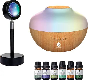 PURSONIC Sunset Projector Table Lamp with Essential Oil Aroma Diffuser & 6-Pack of 100% Pure Arom... | Nordstrom