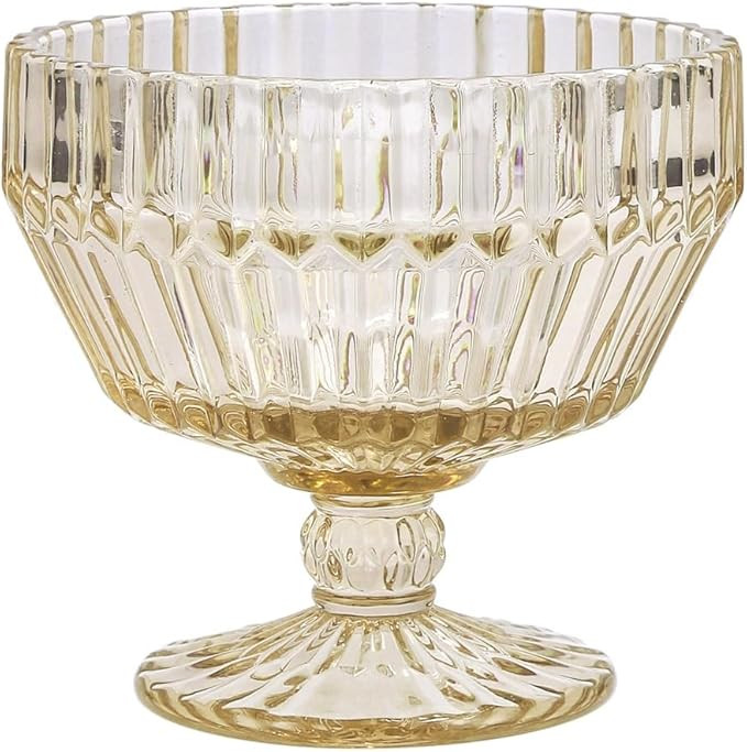 Fortessa Archie Glass, 10 Ounce Footed Dessert Bowl (Set of 6), Ginger Gold | Amazon (US)