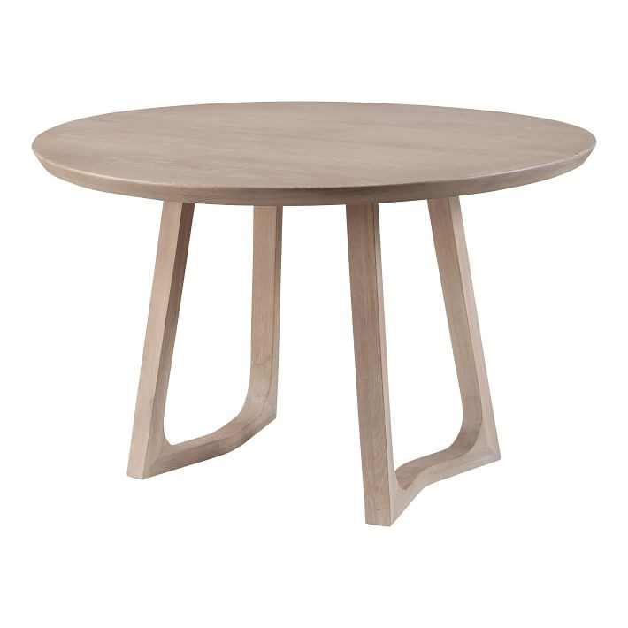 Solid White Oak Round Dining Table (48") | West Elm (US)