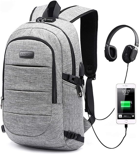 Travel Laptop Backpack, AMBOR 15.6-17.3 Inch Anti Theft Business Backpack with USB Charging Port ... | Amazon (CA)