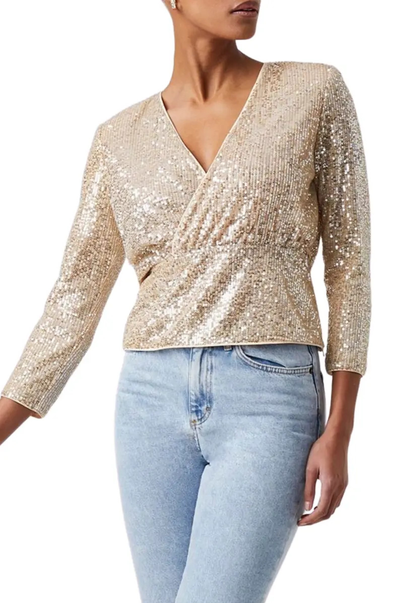 Sequin Surplice Top | Nordstrom