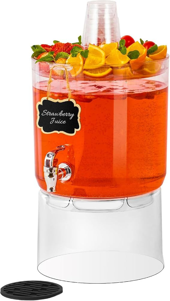 2 Gallon Drink Dispenser for Parties with Multi-Function Lid | Amazon (US)