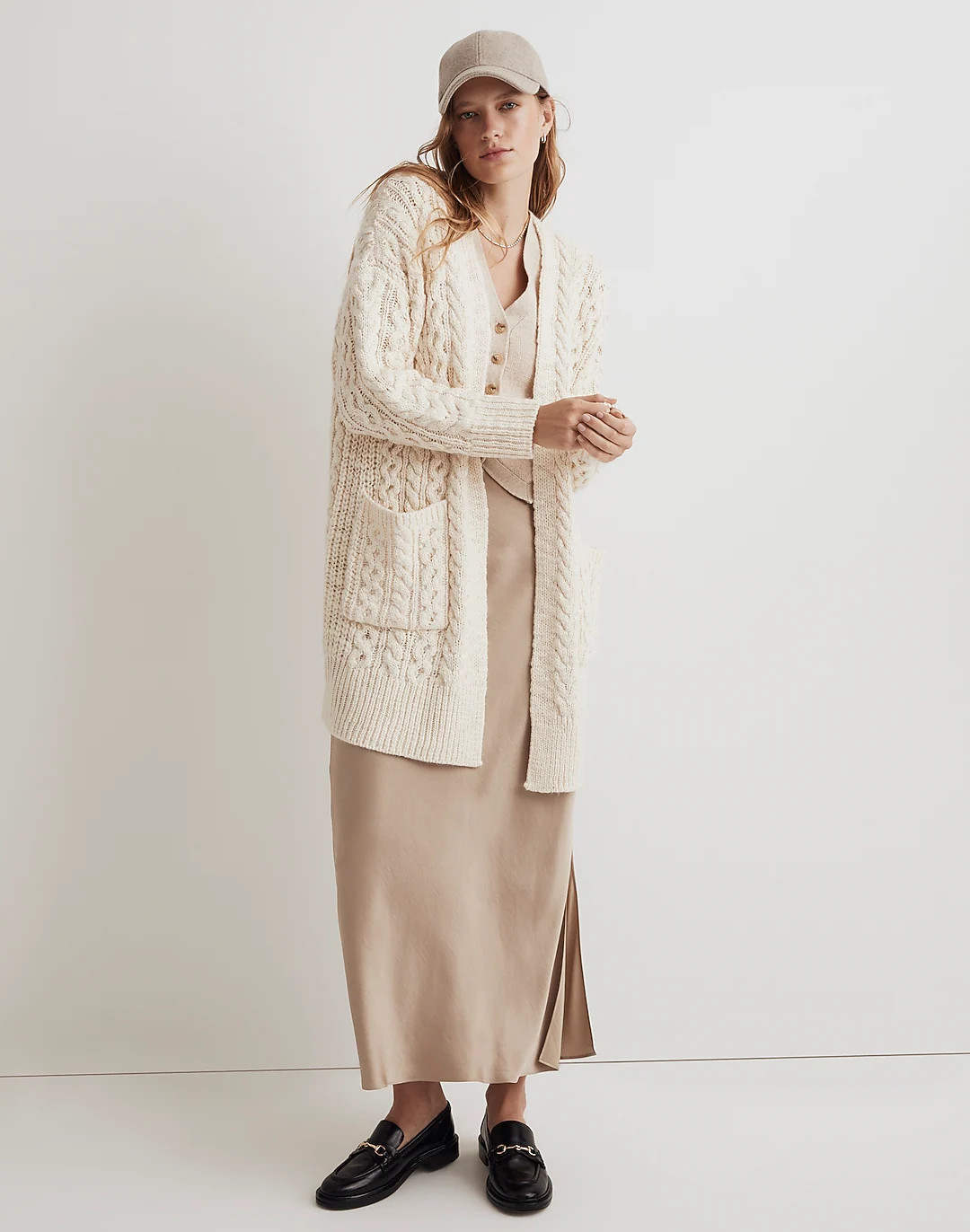 Cable-Knit Long Cardigan | Madewell