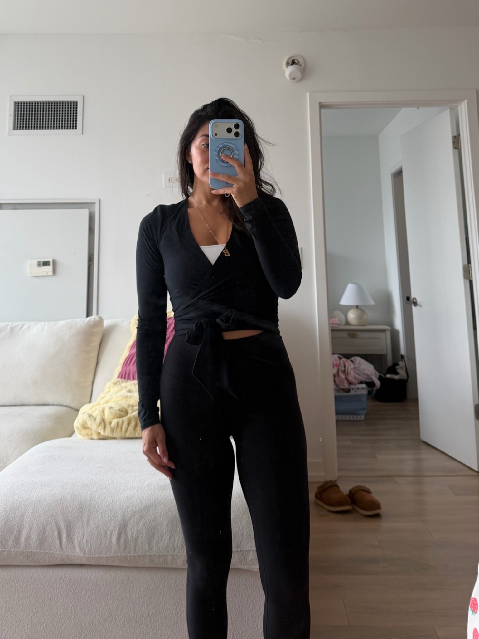 Gym outfit of the day. Size S in wrap top

#LTKootd #LTKActive